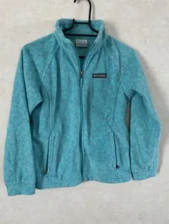 Columbia フリースジャケット 水色 ドット柄 キッズ M