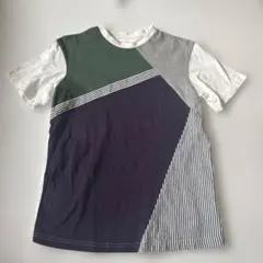 美品！　THE SHOP TK 半袖Tシャツ　150センチ　紺×緑×グレーのサムネイル