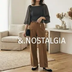 &.NOSTALGIA 異素材ドッキング シアースリーブ リブトップス