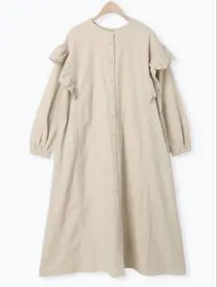 柄アソート袖フリルスタンドネック前後2WAYワンピース サマンサモスモス SM2