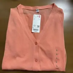 ユニクロ　ピンク Vネック カーディガン Lサイズ