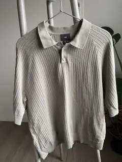 H&M リブ編み ポロシャツ M
