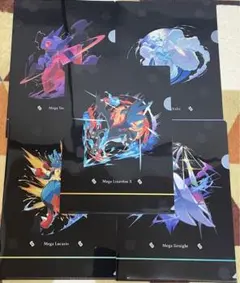 ポケモン メガ進化 クリアファイル 全5種コンプリート セブンイレブン