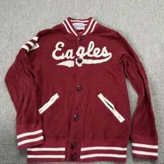 デニムダンガリー denim dungree カーディガン　130 エンジ