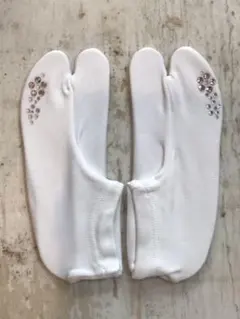 お子様用足袋　ストレッチ　ラインストーン付