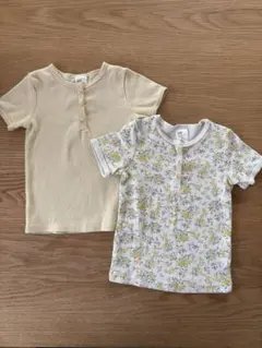 H&M オーガニックコットン 半袖Tシャツ 2枚セット 80cmのサムネイル