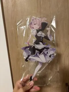 と*ぃ様 リゼロ　ラム　猫耳　アクリルスタンド