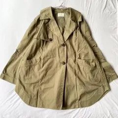 【アーバンリサーチライト】Aラインコート 羽織 ラウンドヘム 綿混 長袖