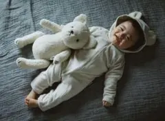 新品 マールマール ナイトウエア ロンパース くまみみ ベビーパジャマ