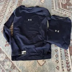 UNDER ARMOUR 2枚セット　ネイビー 長袖アンダーシャツ SM