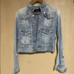 DSQUARED2 ライトブルー デニムジャケット ショート丈