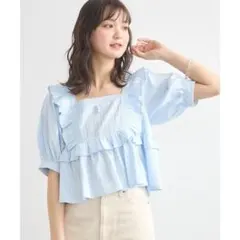 earthmusic&ecology フリルブラウス