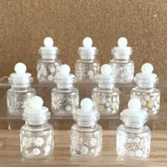 ミニチュア　小瓶　ボトル　10個　花柄　ハンドメイド　素材　置物　⑤