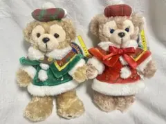 【新品未使用】2012年　クリスマス　ぬいぐるみバッジ　ダッフィー　シェリーメイ