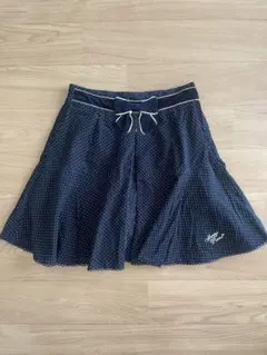 メゾピアノ ネイビー ドット柄スカート　Lサイズ