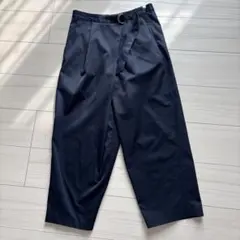 BEAMS HEART ネイビー ガウチョパンツ ウエストベルト付き　S