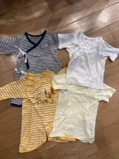 ベビー短肌着 長肌着 コンビ肌着 まとめ売り ストライプ プーさん 無地