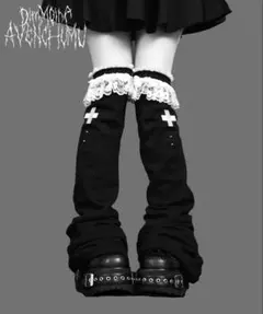 DimMoireレッグウォーマー ブラック