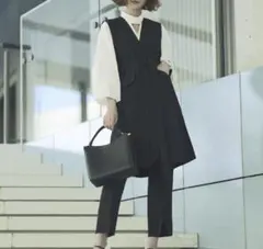 美品　RUIRUE BOUTIQUE 洗える3点セットアップ L ロングジレ　L