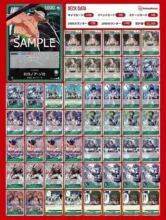 ワンピースカード　緑ゾロ デッキ構築