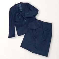 ザ・スーツカンパニーシー レディーススーツ 42 大きめ 紺 ストライプ