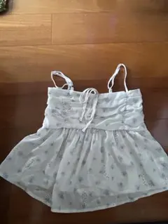 フラワープリントキャミソールとカーディガンセット