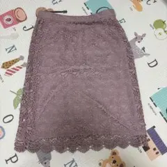 くすみピンクレース タイトスカート