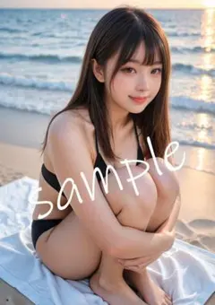 AI美女 A4ポスター 4点セット アート 海水浴 海 1-277 - メルカリ