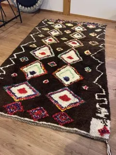 モロッコ製ヴィンテージラグ　アジラル　　145×226