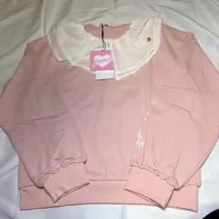 新品☆Pinkhunt 　トレーナー　150㎝　襟フリル　ピンク色　ピンクハント