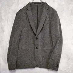 【裏地赤ライン/袖裏ストライプ】ZARA テーラードジャケット グレー 48