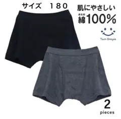 【未開封】男の子　ジュニア下着　綿100% 前開きボクサーブリーフ180 2枚