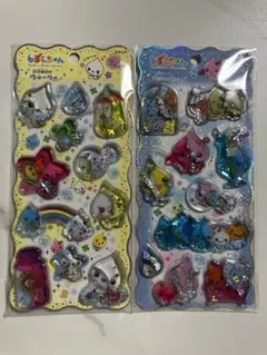 しずくちゃん　キラリンウォーターシール　2種