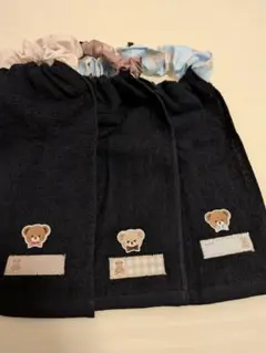 新品　未使用　タオルエプロン　3枚セット　おりこうエプロン　ネームタグ付き