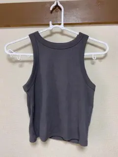 リブタンクトップ グレー Sサイズ