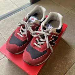 New Balance 574 スニーカー レッドのサムネイル
