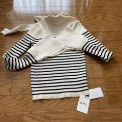 GRL 白黒ストライプ ニットセーター