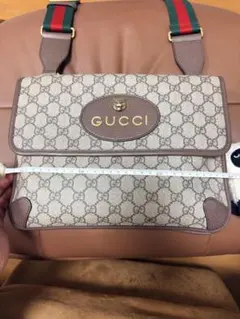 極美品正規品超レアサイズGUCCIリバーシブルメッセンジャーバッグGGスプリーム