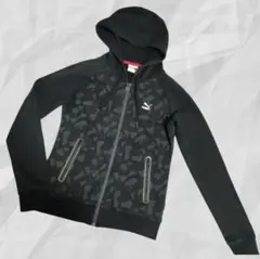セール◆プーマ　PUMA　ジップアップパーカー　Sサイズ　黒