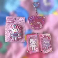 サンリオ 原宿限定 ハローキティ マグネット＆キーホルダーセット