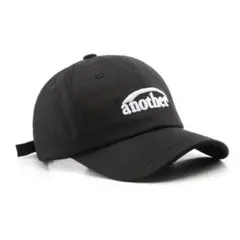 ワンポイント ロゴ ベースボール キャップ ユニセックス フリーサイズ ブラック