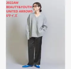 ほぼ新品＊BEAUTY&YOUTH UNITED ARROWSサテンパンツ 黒x