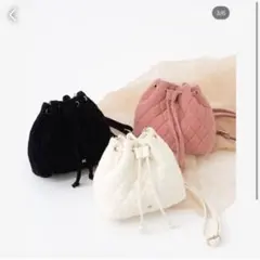 ナイスクラップ ジョイナス限定 ノベルティ ミニバッグ ベロア ピンク