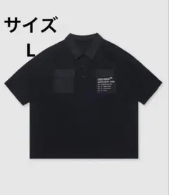 終売モデル】Cph/Golf キャプテンズヘルムゴルフ 半袖ポロ 黒 サイズL