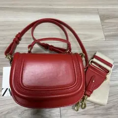 ☆新品☆ ZARA ショルダーバッグ 赤 タグ付