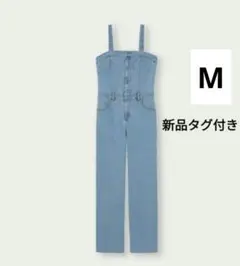 GU【新品】ベアトップサロペットパンツ　М　オールインワン　デニム