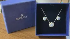 Swarovski ネックレス ピアス セット ブルー