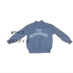 ロゴスデイズ ロゴ入り ニットセーター ブルー Mサイズ