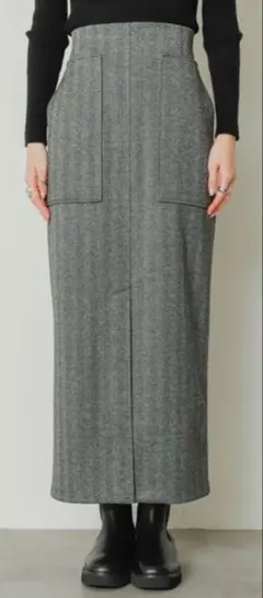 ジャージメルトンアウトポケットスカート