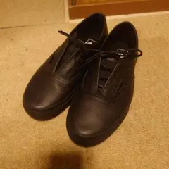 VANS ブラック レザースニーカー